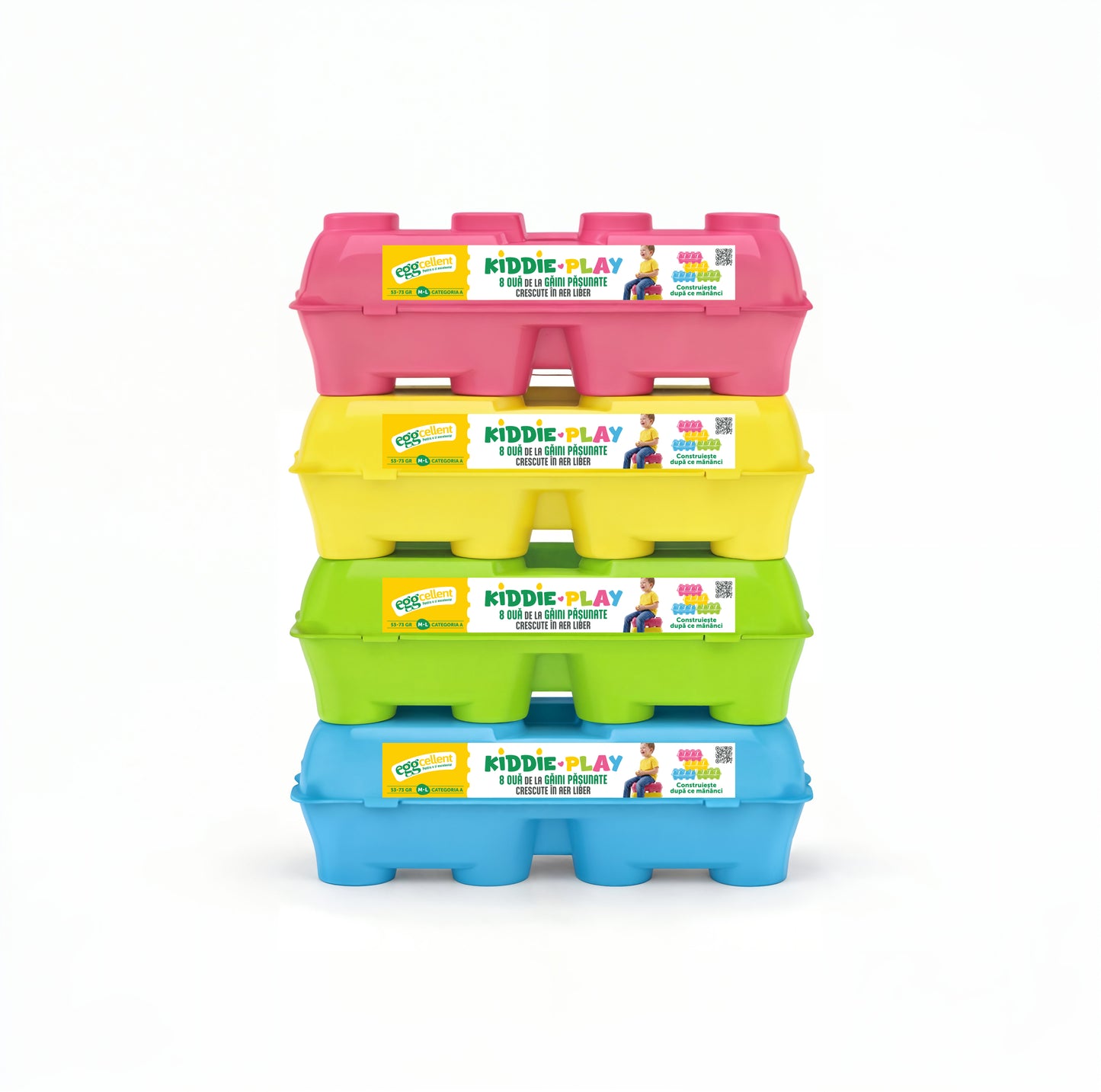 KiddiePlay - Pachet 12 caserole x 8 Oua de la gaini pasunate