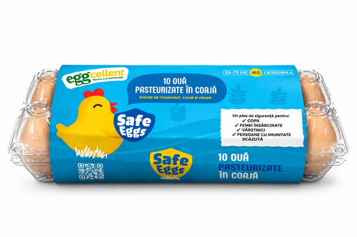 Eggcellent Safe Eggs – 10 ouă pasteurizate în coajă
